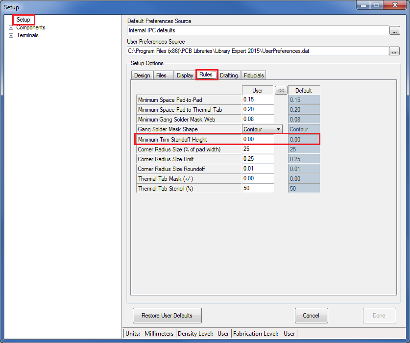 Minimum Trim Standoff Height Pcb Libraries Forum