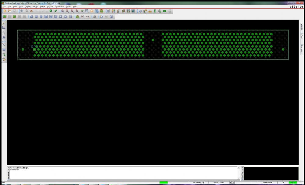 Resulting Orcad footprint